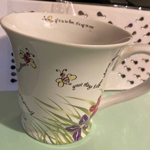 Retired Adorable Mary Kay Beelieve Believe Mug Cup Lipstick Print Flower…